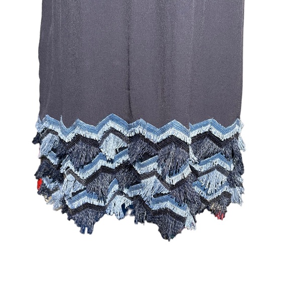 Maeve -Anthropologie gorgeous navy blue dress in size 0. Beautiful detailing - Picture 11 of 16